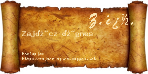 Zajácz Ágnes névjegykártya
